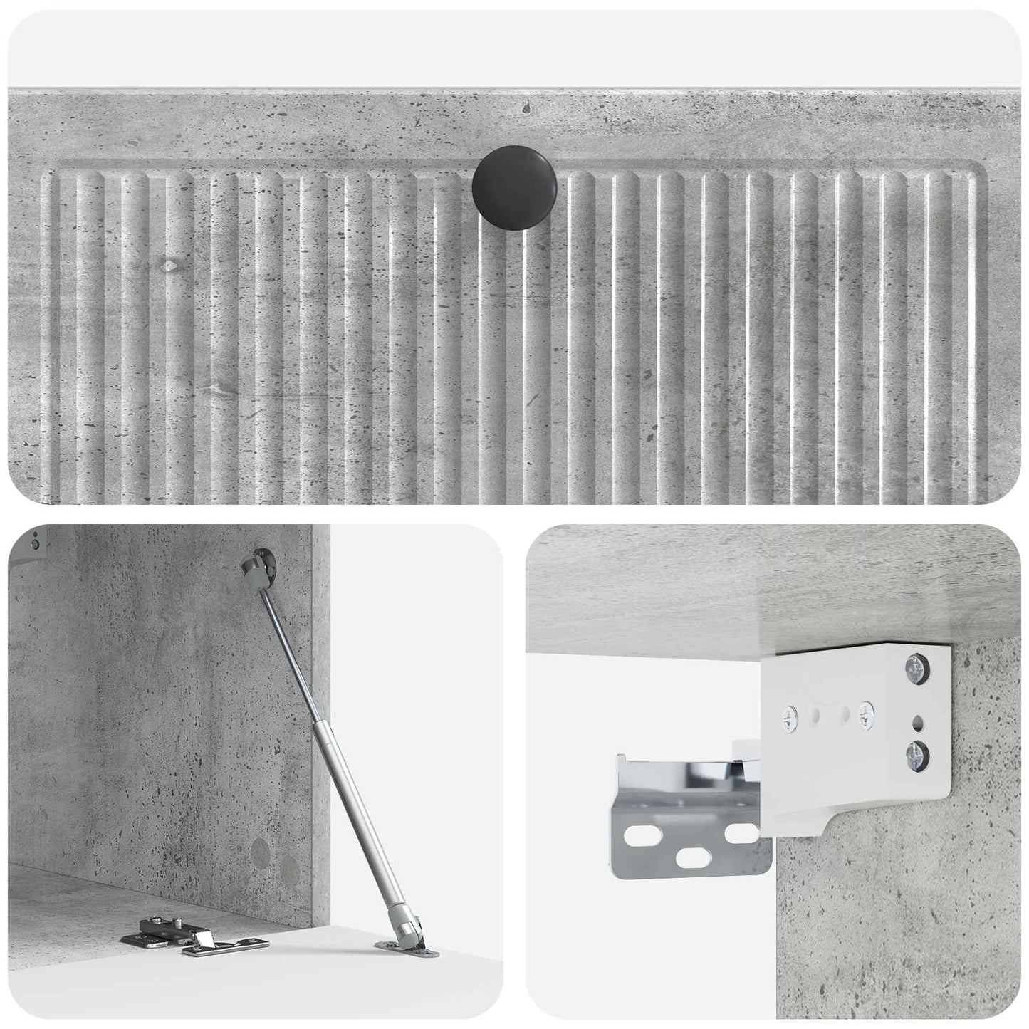 Mobile Porta TV da Muro Grigio Cemento 78,5 x 41 x 30 cm | homemem39