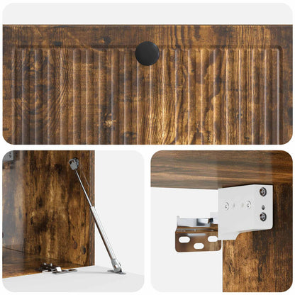 Mobile Porta TV da Muro Rovere Fumo 78,5 x 41 x 30 cm | homemem39