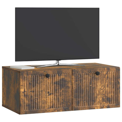 Mobile Porta TV da Muro Rovere Fumo 78,5 x 41 x 30 cm