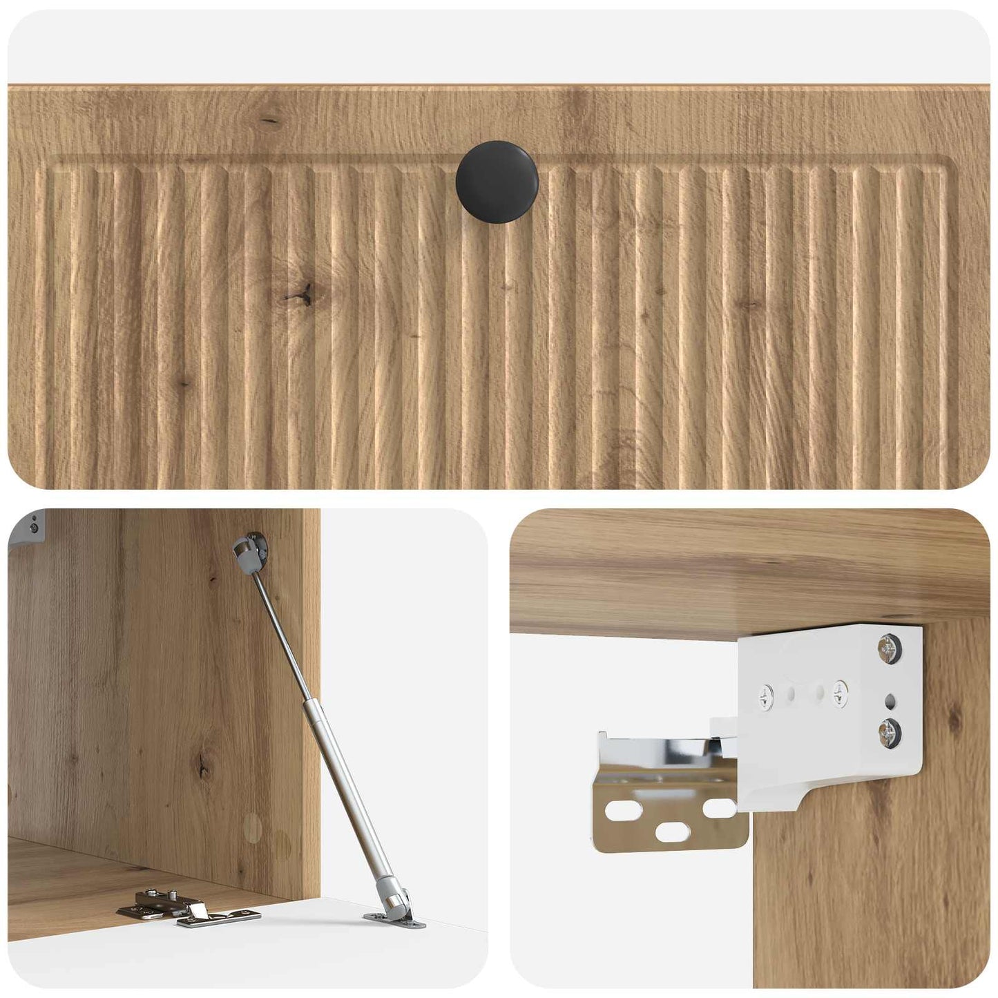 Mobile Porta TV da Muro Rovere Artigianale 78,5 x 41 x 30 cm | homemem39