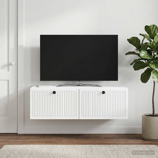 Mobile Porta TV da Muro Bianco 98 x 41 x 30 cm | homemem39