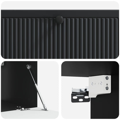 Mobile Porta TV da Muro Montaggio a parete Nero 98 x 41 x 30 cm | homemem39