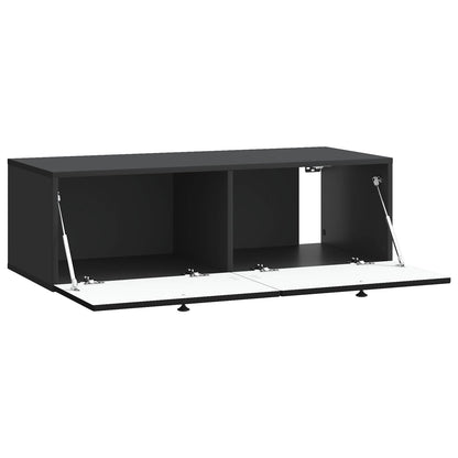 Mobile Porta TV da Muro Montaggio a parete Nero 98 x 41 x 30 cm