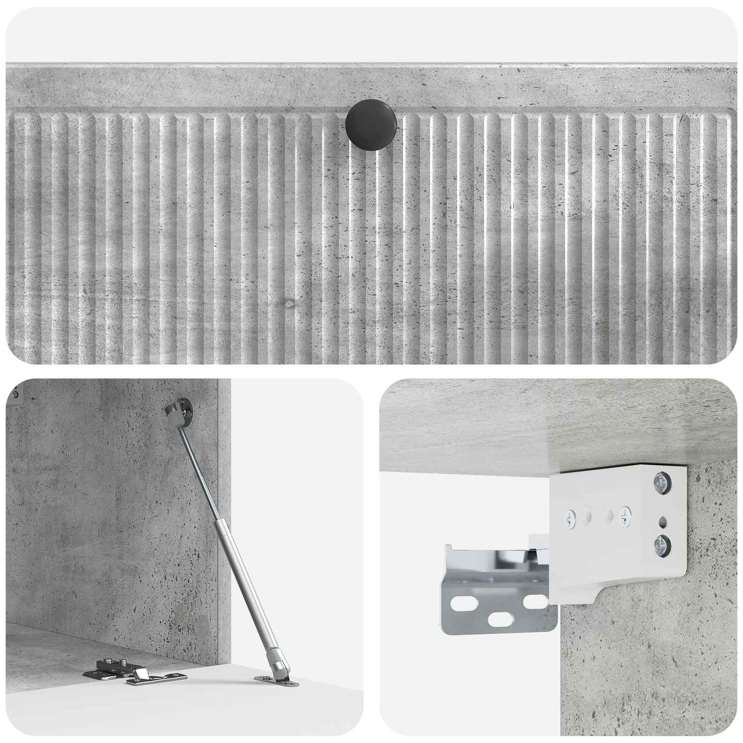 Mobile Porta TV da Muro Grigio Cemento 98 x 41 x 30 cm