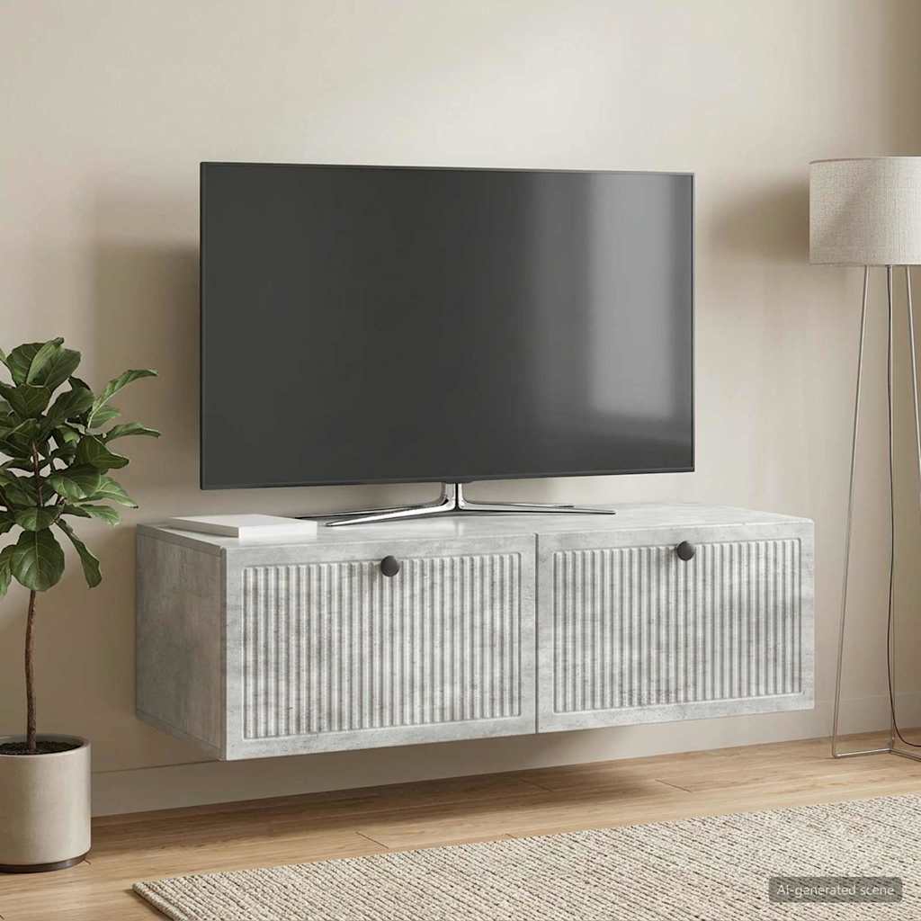 Mobile Porta TV da Muro Grigio Cemento 98 x 41 x 30 cm