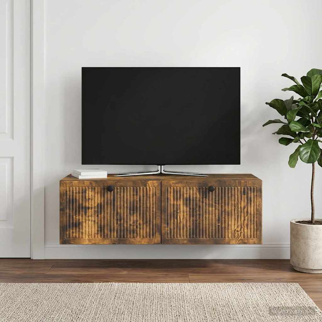Mobile Porta TV da Muro Rovere Fumo 98 x 41 x 30 cm
