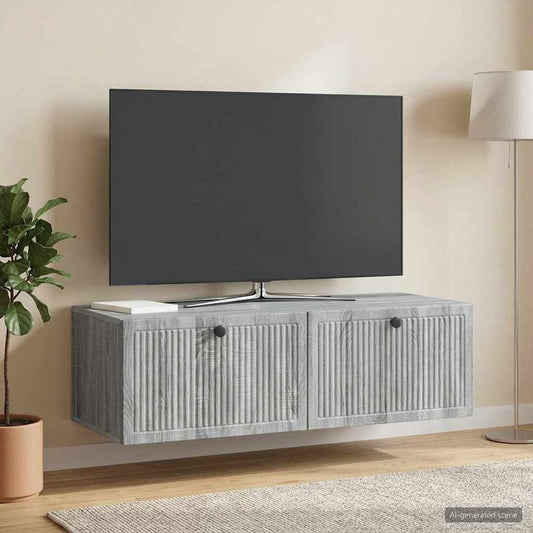 Mobile Porta TV da Muro Grigio Sonoma 98 x 41 x 30 cm - homemem39