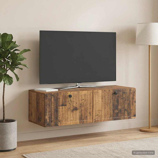 Mobile Porta TV da Muro Legno antico 98 x 41 x 30 cm - homemem39