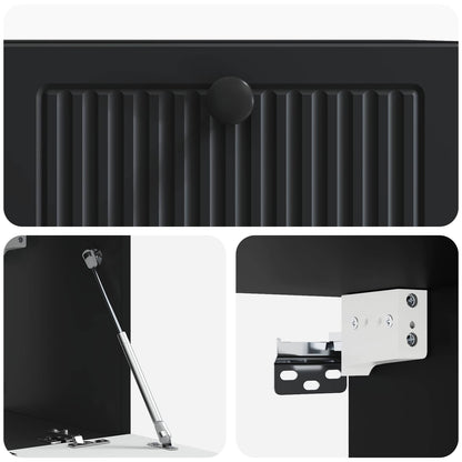 Mobile Porta TV da Muro Nero 59,5 x 31 x 30 cm | homemem39