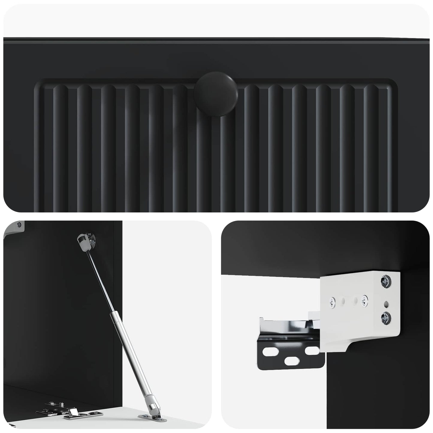 Mobile Porta TV da Muro Nero 59,5 x 31 x 30 cm