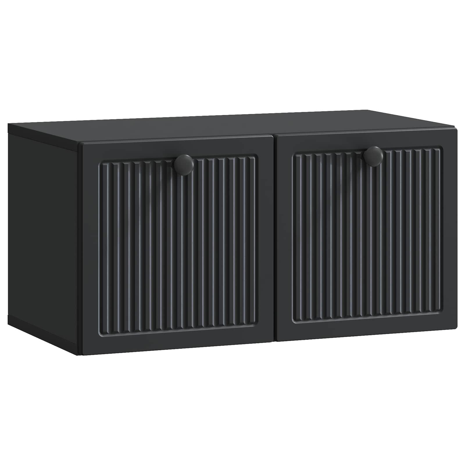 Mobile Porta TV da Muro Nero 59,5 x 31 x 30 cm | homemem39