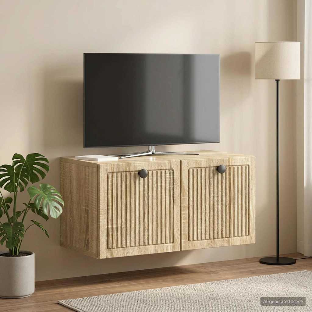 Mobile Porta TV da Muro Rovere Sonoma 59,5 x 31 x 30 cm