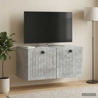 Mobile Porta TV da Muro Grigio Cemento 59,5 x 31 x 30 cm