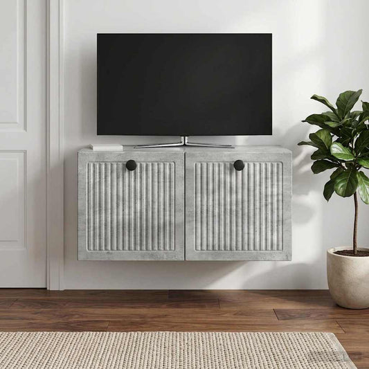 Mobile Porta TV da Muro Grigio Cemento 59,5 x 31 x 30 cm - homemem39