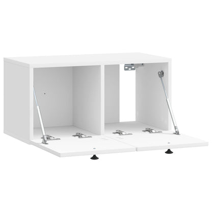 Mobile Porta TV da Muro Bianco Lucido 59,5 x 31 x 30 cm