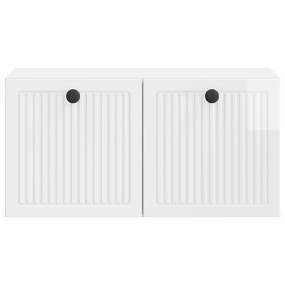 Mobile Porta TV da Muro Bianco Lucido 59,5 x 31 x 30 cm | homemem39