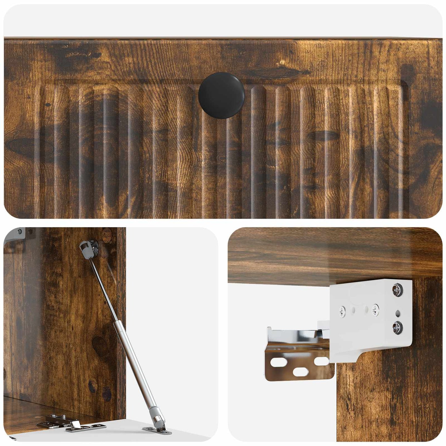 Mobile Porta TV da Muro Rovere Fumo 59,5 x 31 x 30 cm | homemem39