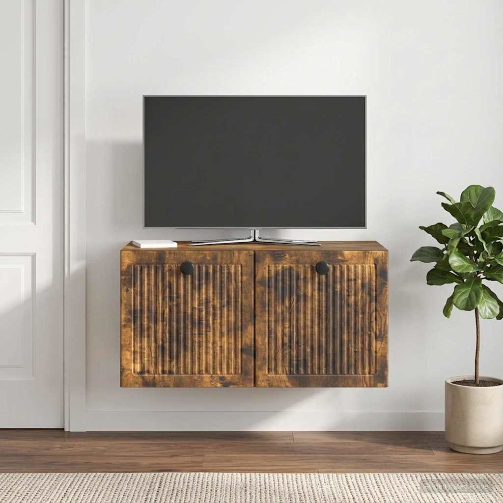 Mobile Porta TV da Muro Rovere Fumo 59,5 x 31 x 30 cm