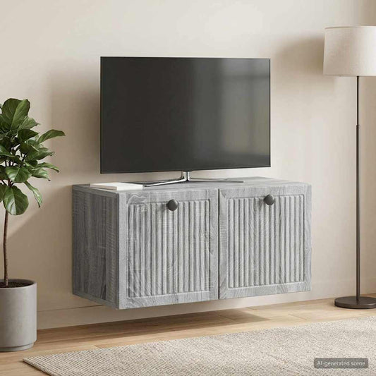 Mobile Porta TV da Muro Grigio Sonoma 59,5 x 31 x 30 cm