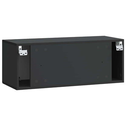 Mobile Porta TV da Muro Nero 78,5 x 31 x 30 cm