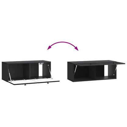Mobile Porta TV da Muro Nero 78,5 x 31 x 30 cm | homemem39