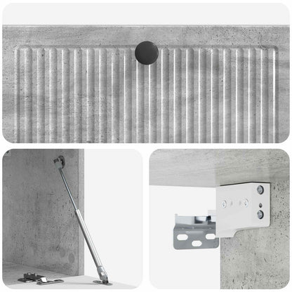 Mobile Porta TV da Muro Grigio Cemento 78,5 x 31 x 30 cm