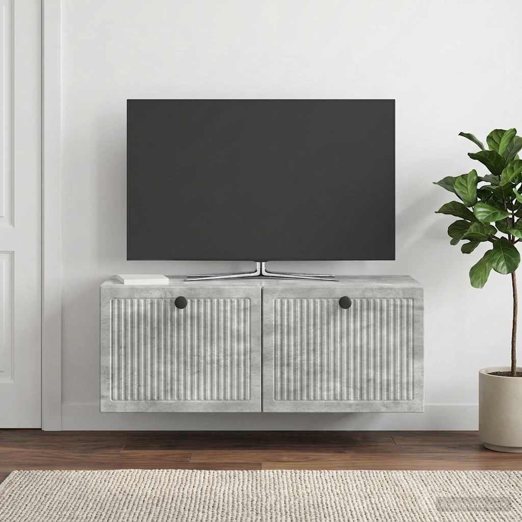 Mobile Porta TV da Muro Grigio Cemento 78,5 x 31 x 30 cm