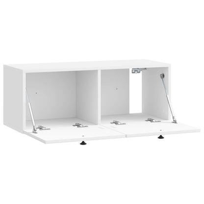 Mobile Porta TV da Muro Bianco Lucido 78,5 x 31 x 30 cm