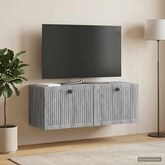 Mobile Porta TV da Muro Grigio Sonoma 78,5 x 31 x 30 cm