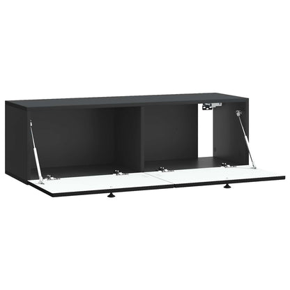 Mobile Porta TV da Muro Montaggio a parete Nero 98 x 31 x 30 cm | homemem39