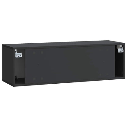 Mobile Porta TV da Muro Montaggio a parete Nero 98 x 31 x 30 cm | homemem39
