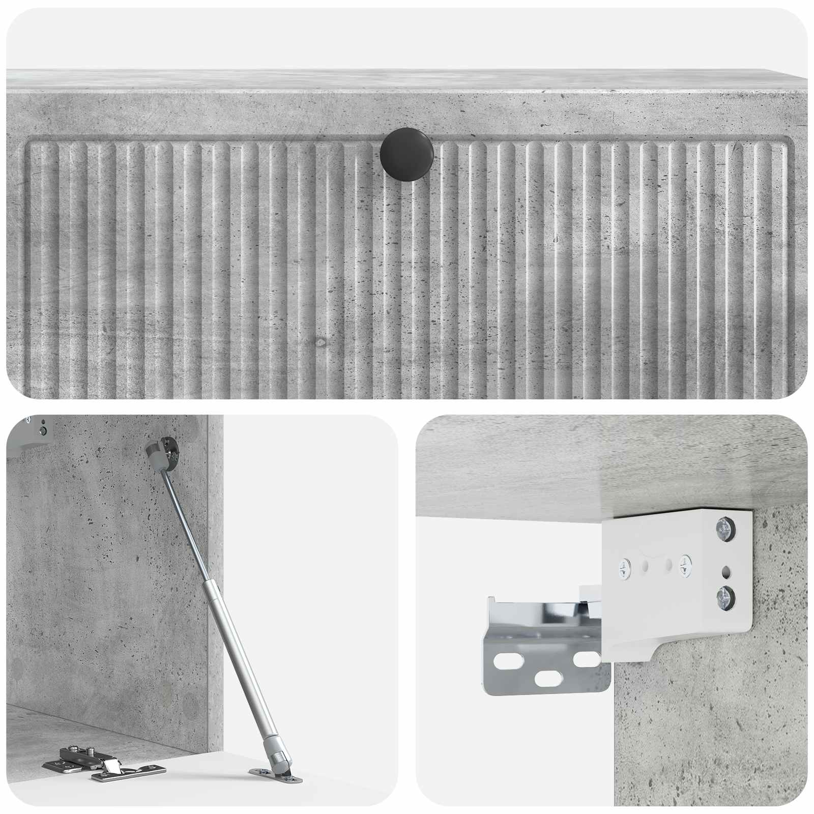Mobile Porta TV da Muro Grigio Cemento 98 x 31 x 30 cm | homemem39