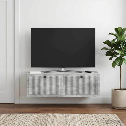 Mobile Porta TV da Muro Grigio Cemento 98 x 31 x 30 cm