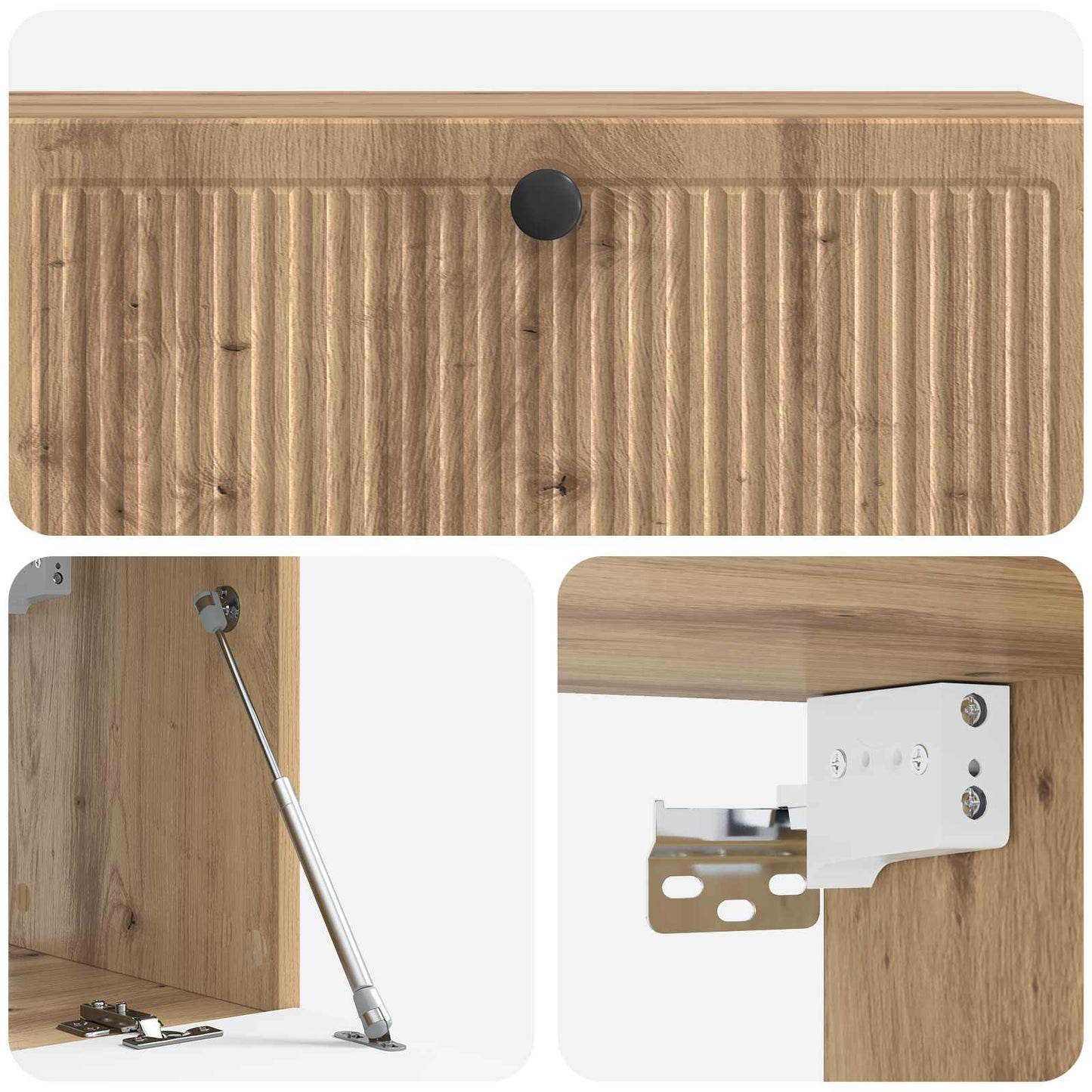 Mobile Porta TV da Muro Rovere Artigianale 98 x 31 x 30 cm | homemem39