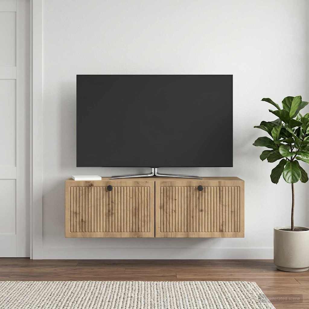 Mobile Porta TV da Muro 98 x 31 x 30 cm Rovere Artigianale