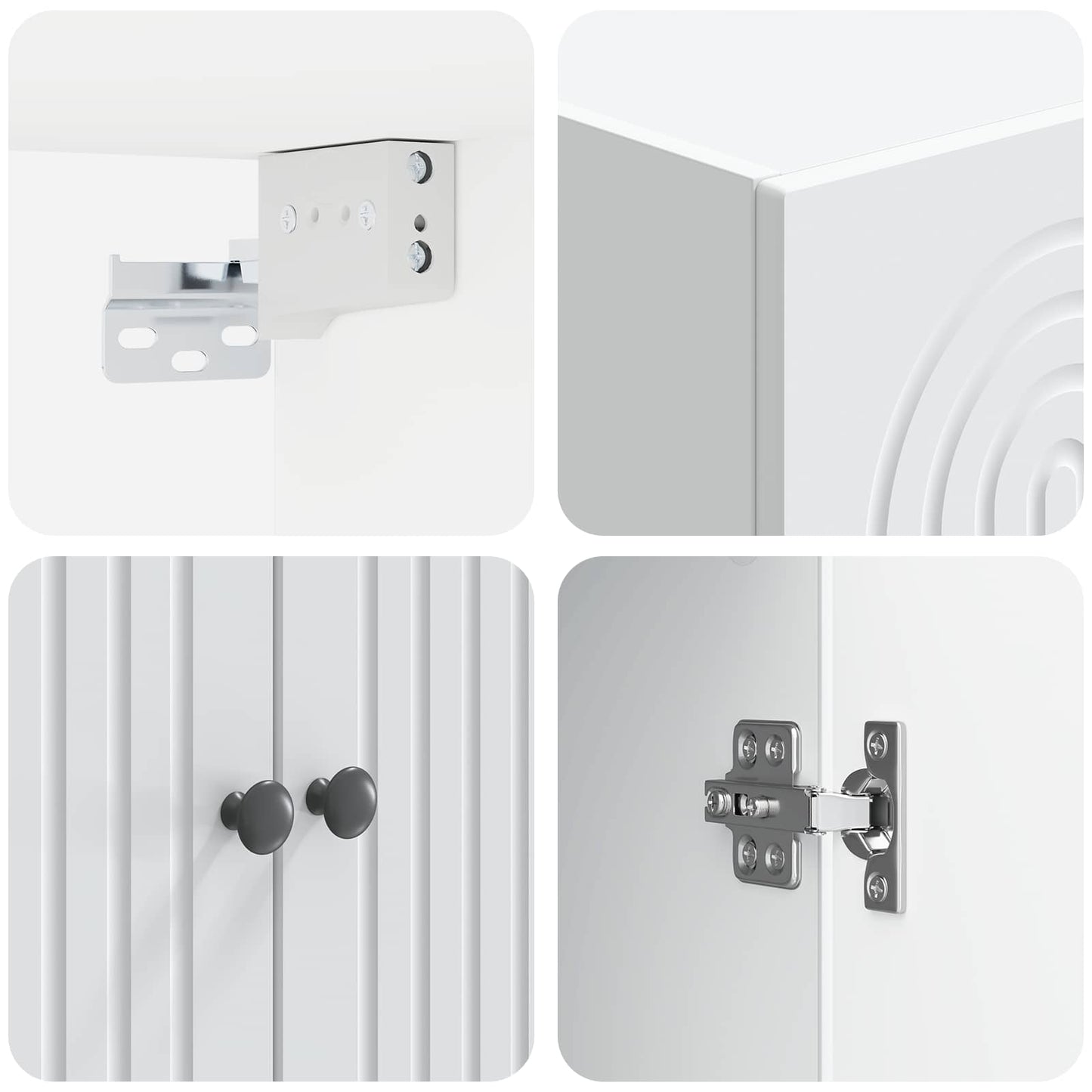 Mobiletto a muro Bianco 66 x 34,5 x 90 cm Legno ingegnerizzato | homemem39