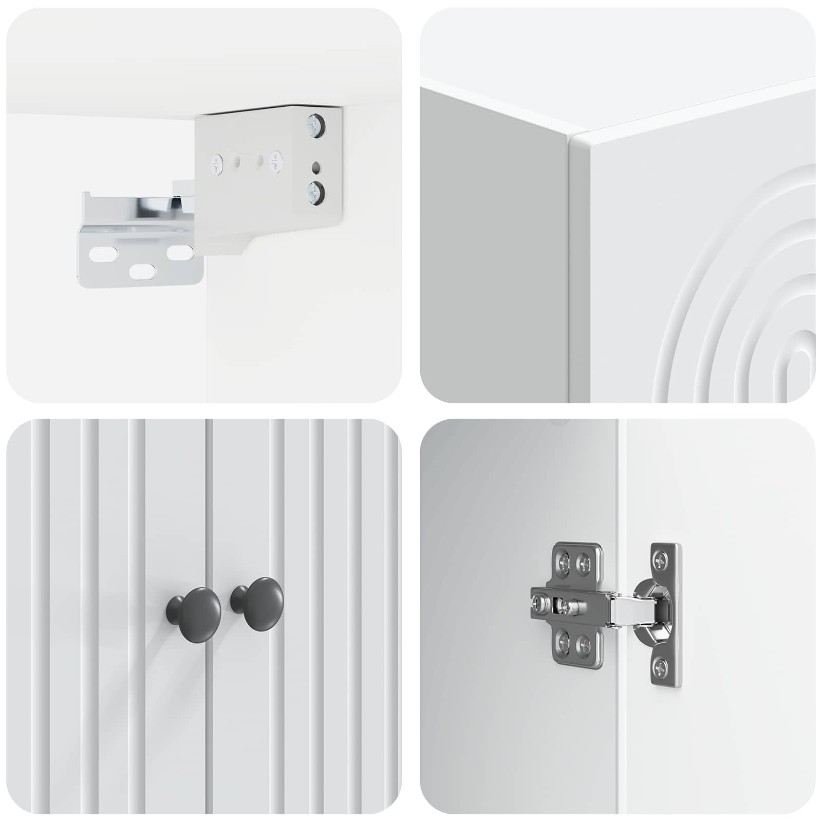 Mobiletto a muro Bianco 66 x 34,5 x 90 cm Legno ingegnerizzato | homemem39