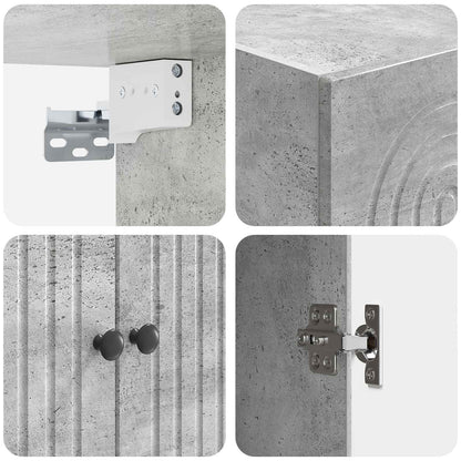 Mobiletto a muro Grigio Cemento 66 x 34,5 x 90 cm | homemem39