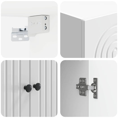 Mobiletto a muro Bianco Lucido 66 x 34,5 x 90 cm | homemem39