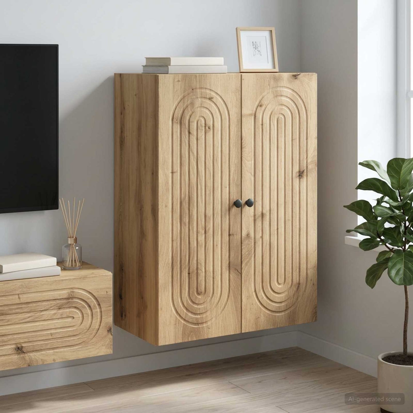 Mobiletto a muro 66 x 34,5 x 90 cm Legno ingegnerizzato | homemem39