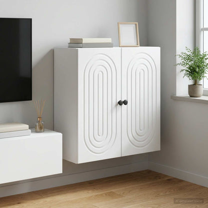 Mobiletto a muro Bianco 59 x 31 x 60 cm Legno ingegnerizzato