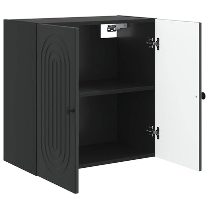 Mobiletto a muro Nero 59 x 31 x 60 cm Legno ingegnerizzato | homemem39