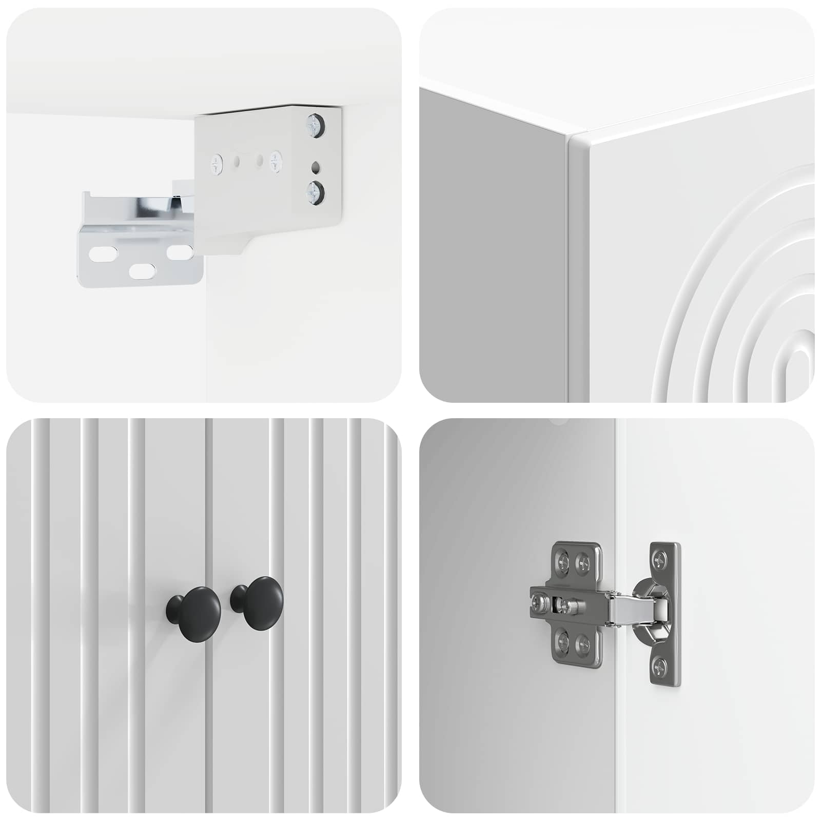 Mobiletto a muro Bianco Lucido 59 x 31 x 60 cm | homemem39