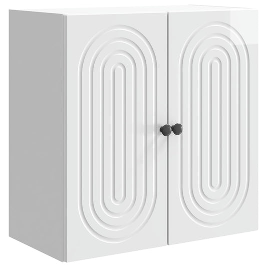 Mobiletto a muro Bianco Lucido 59 x 31 x 60 cm | homemem39