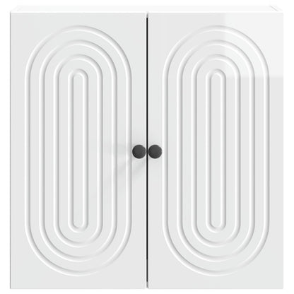 Mobiletto a muro Bianco Lucido 59 x 31 x 60 cm | homemem39