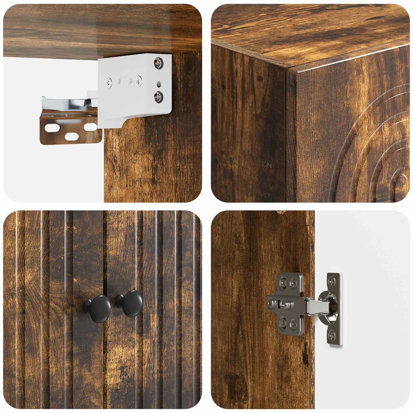 Mobiletto a muro Rovere Fumo 59 x 31 x 60 cm | homemem39