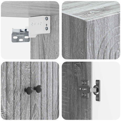 Mobiletto a muro Sonoma grigio 59 x 31 x 60 cm | homemem39