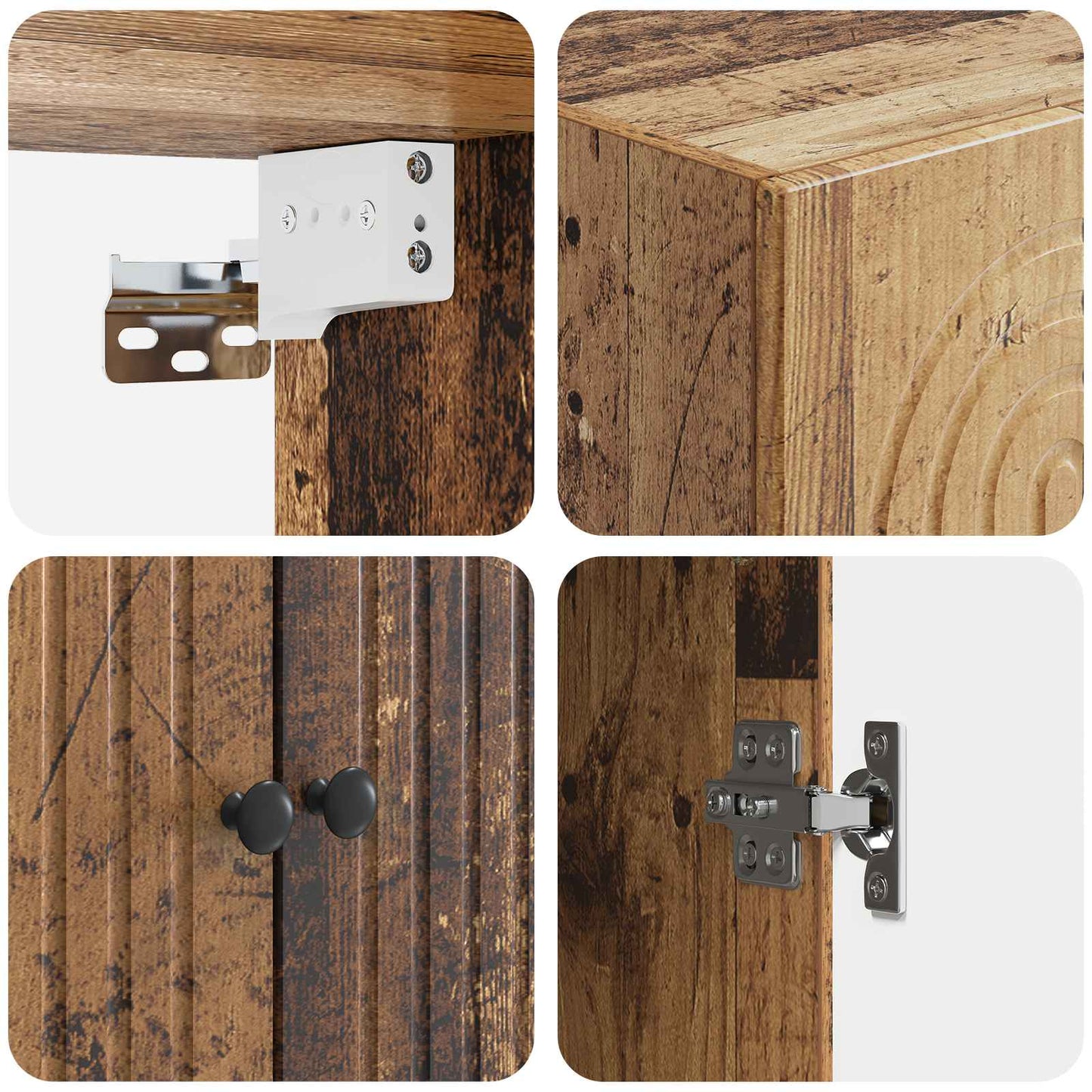 Mobiletto a muro Legno antico 59 x 31 x 60 cm | homemem39
