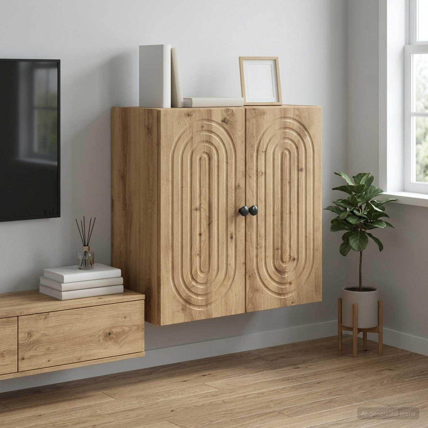 Mobiletto a muro 59 x 31 x 60 cm Legno ingegnerizzato | homemem39