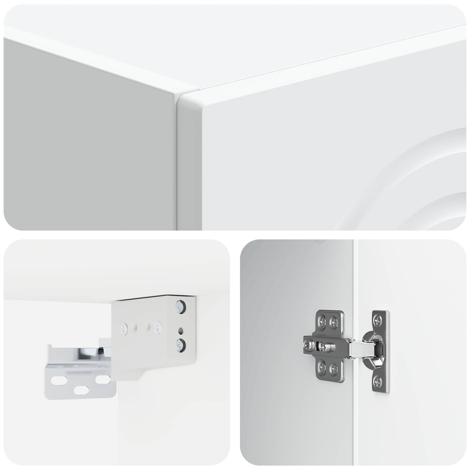 Mobiletto a muro Bianco 33 x 34,5 x 90 cm Legno ingegnerizzato | homemem39